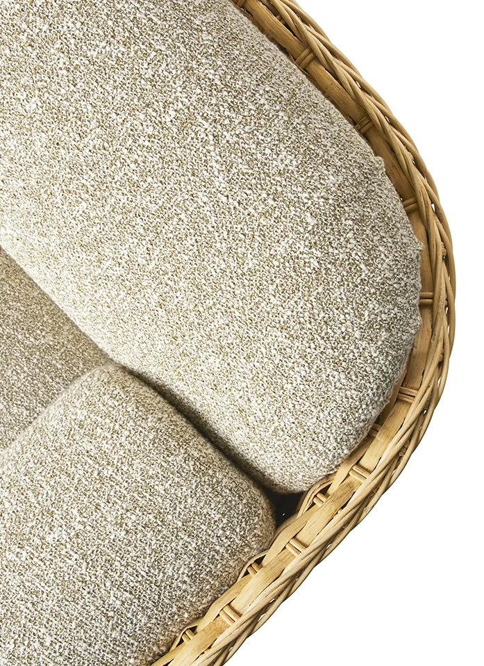 Basket Lounge Chair en ratán y acero de Gubi - textura | Nomad Interiors