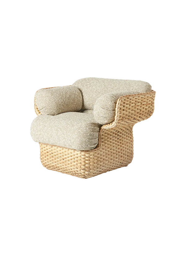 Basket Lounge Chair en ratán y acero de Gubi | Nomad Interiors