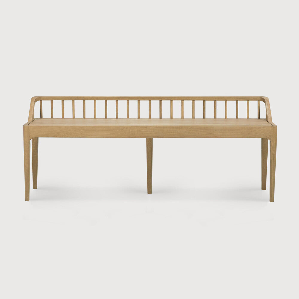 Banco Spindle Roble con Respaldo de Ethnicraft - vista lateral | Nomad Interiors
