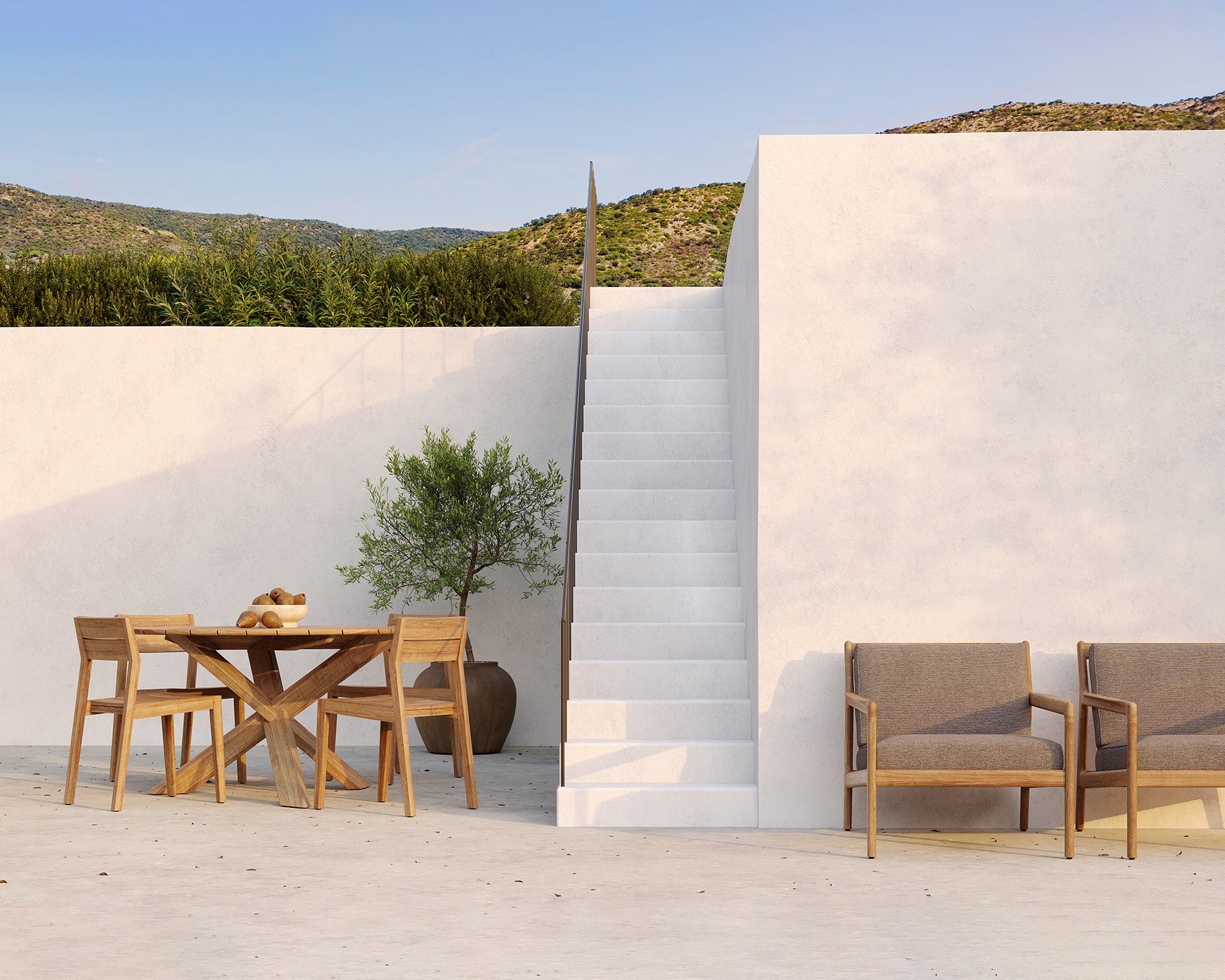 Mesa Circle Outdoor de Comedor en Teca de Ethnicraft - vista 6 | Nomad Interiors