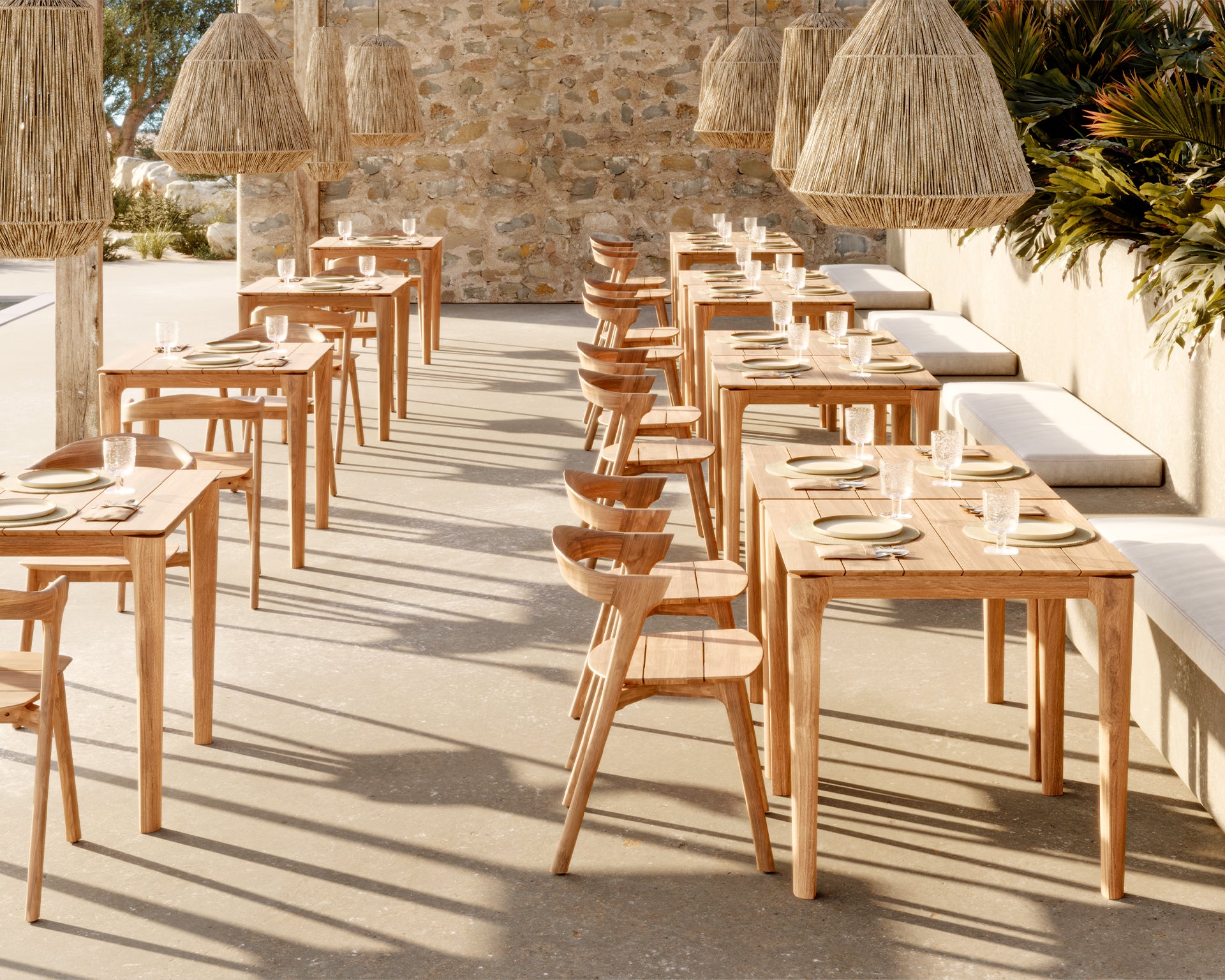 Mesa Bok Outdoor Teca de Ethnicraft - vista 25 | Nomad Interiors