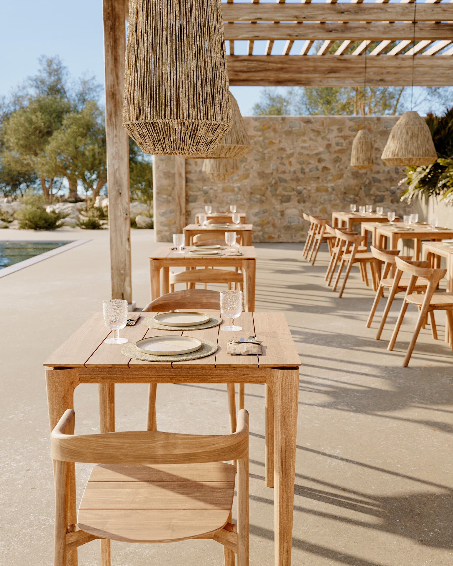 Mesa Bok Outdoor Teca de Ethnicraft - vista 26 | Nomad Interiors