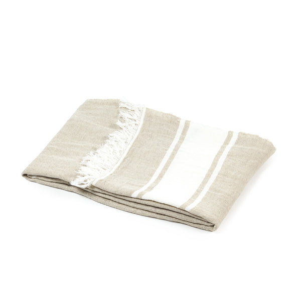 Toalla de playa Fouta - Flax Stripe