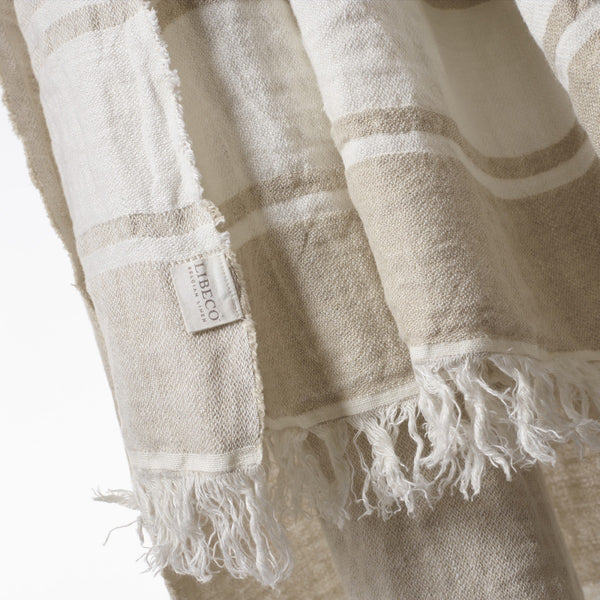 Toalla de playa Fouta - Flax Stripe