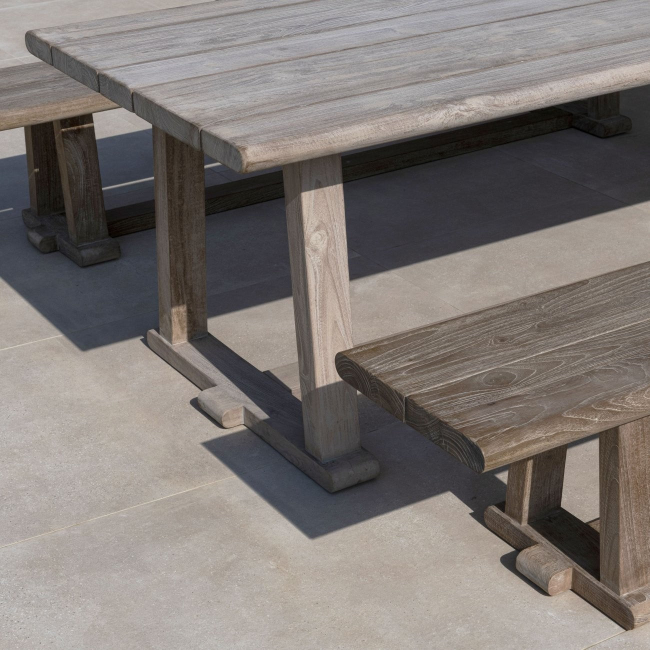 Banco Exterior Josse en teca y madera de Gommaire - vista 6 | Nomad Interiors