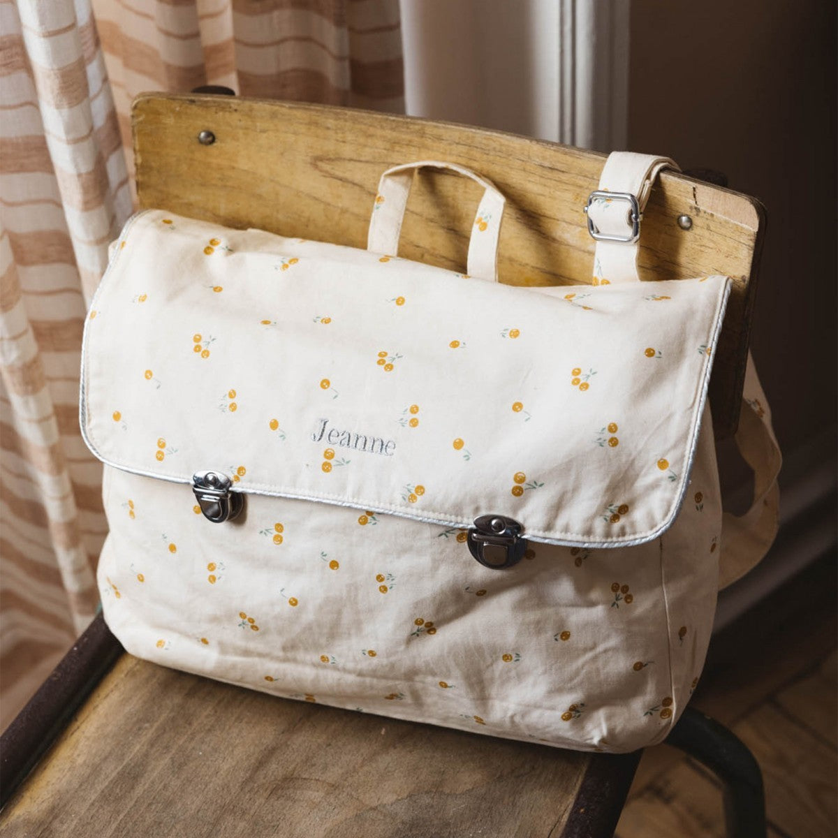 Mochila Blossom Safran en algodón de Gabrielle Paris - vista 6 | Nomad Interiors
