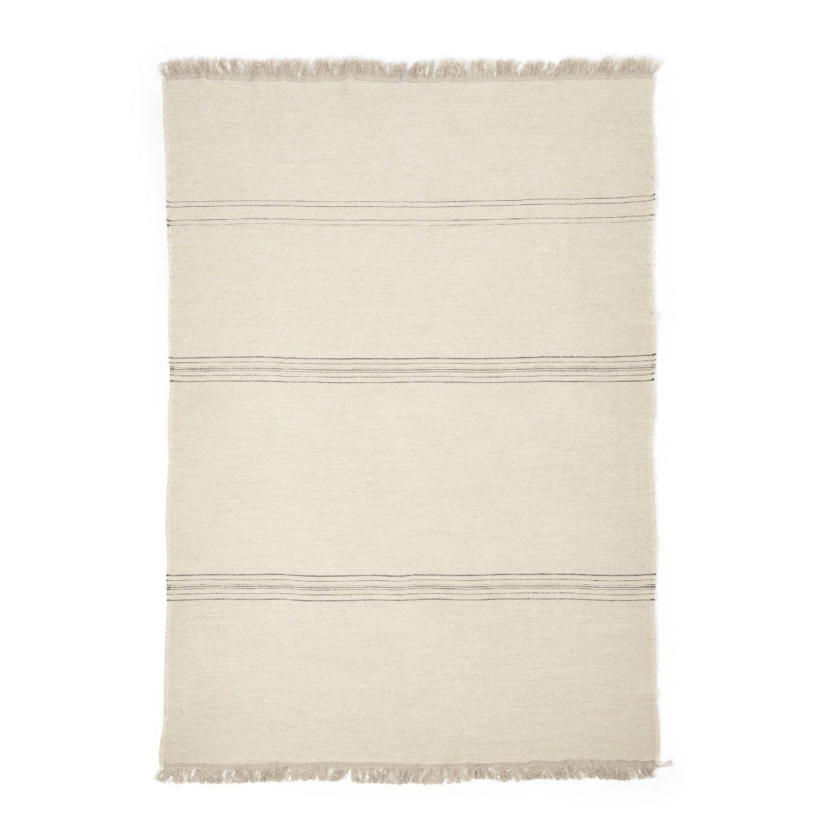Marrakesh  Throw 140x220 - Stripe en lino y lana de LIBECO - textura | Nomad Interiors
