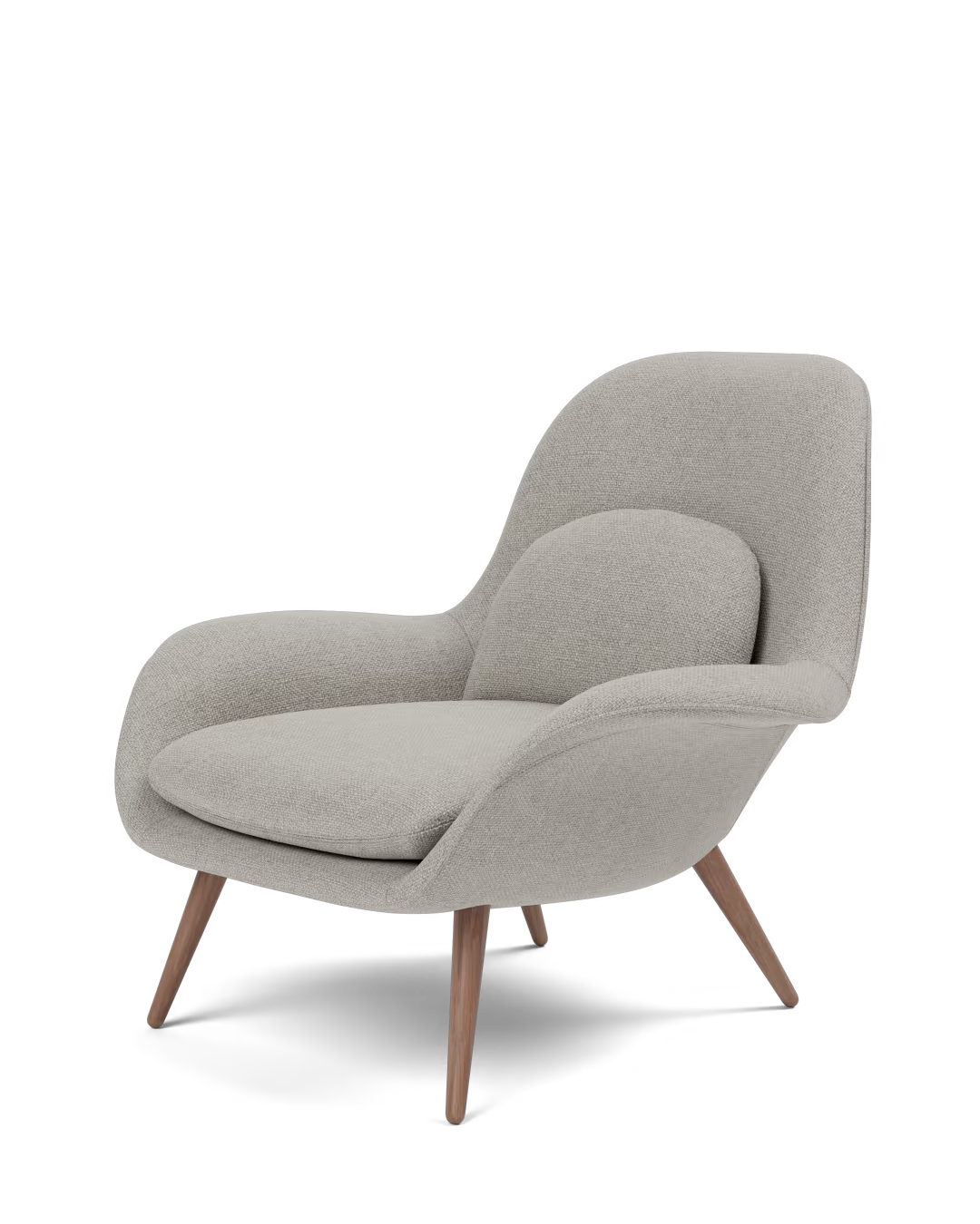 Sillón Swoon en nogal de Fredericia - vista lateral | Nomad Interiors