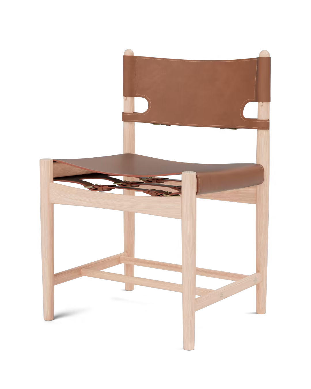 Silla The Spanish en madera y cuero de Fredericia - vista 8 | Nomad Interiors