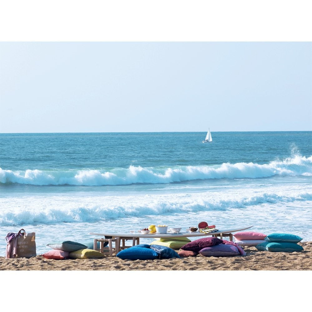 Cojín Vice Versa Lino Lavado Arrugado Kaki/Givre