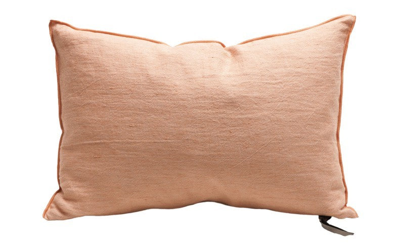 Cojín Vice Versa Lino Lavado Arrugado Melon/Givre