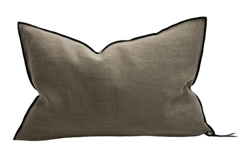 Cojín Vice Versa  Lino Stone Washed Kaki