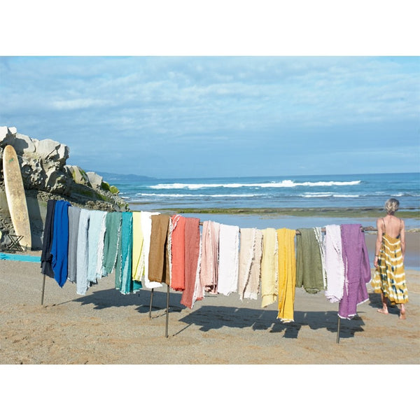 Plaid Vive Versa Lino Lavado Arrugado Ocre / Givre