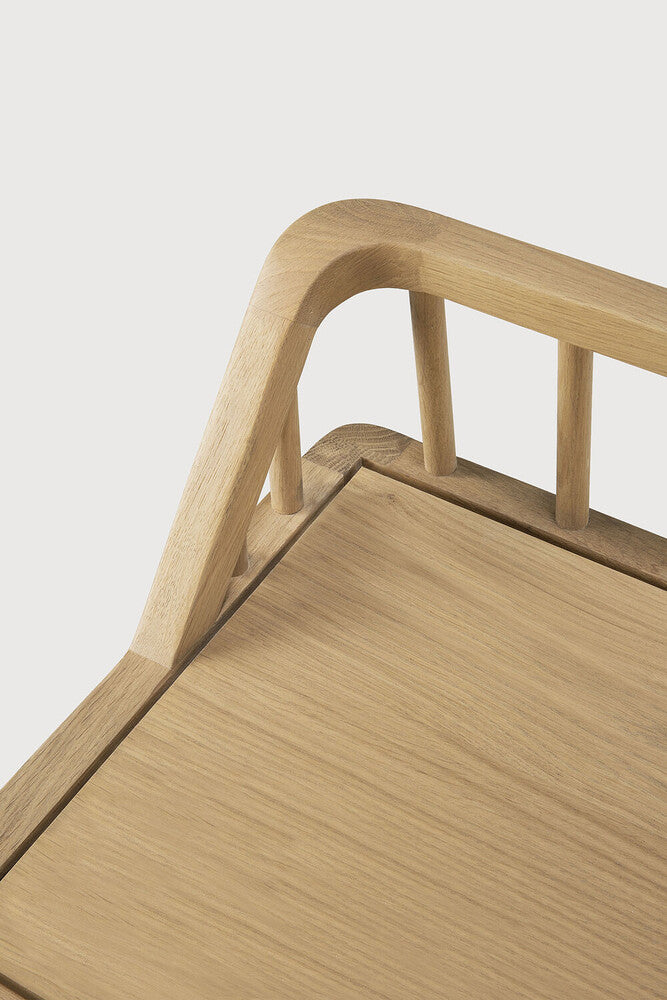 Banco Spindle Roble con Respaldo de Ethnicraft - textura | Nomad Interiors