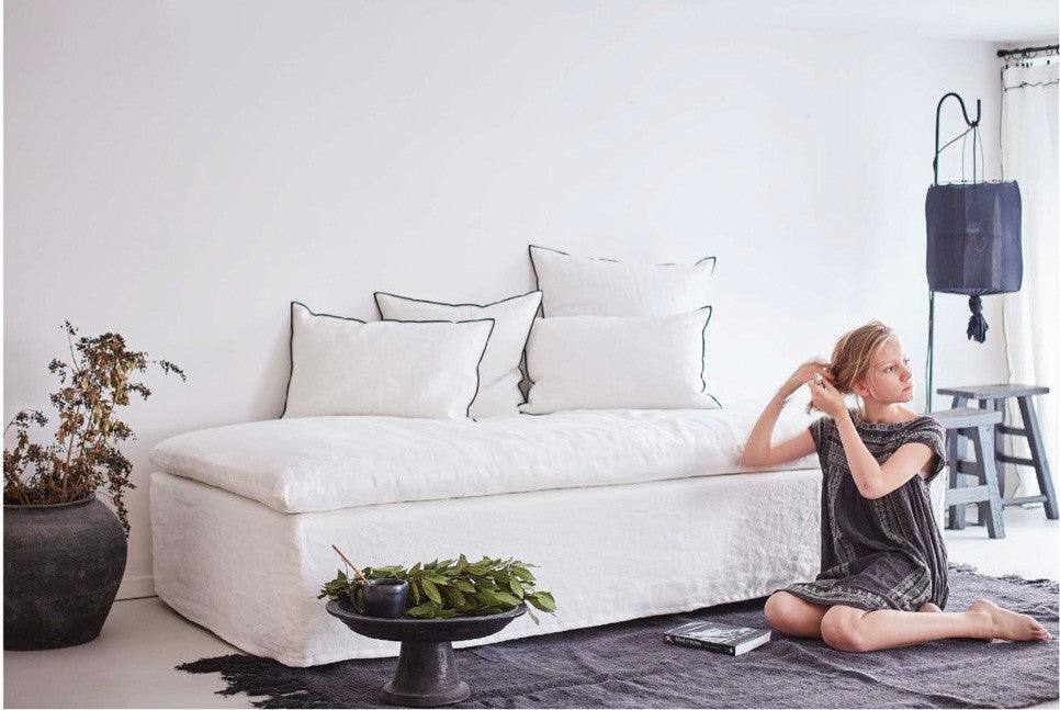 Cojín Vice Versa  Lino Stone Washed Blanco