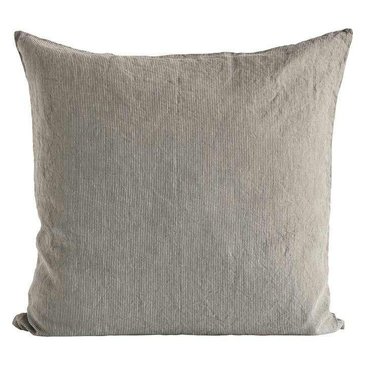 Funda de cojín lino gris,60x60 cm