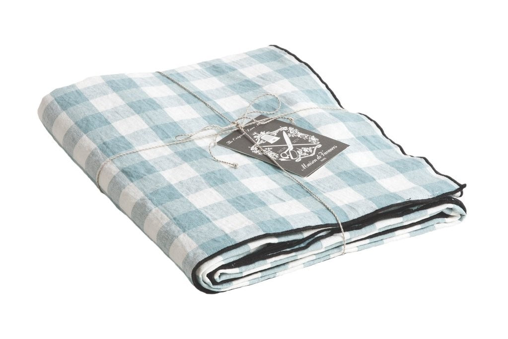 Mantel Bourdon Mimi Vichy Aqua