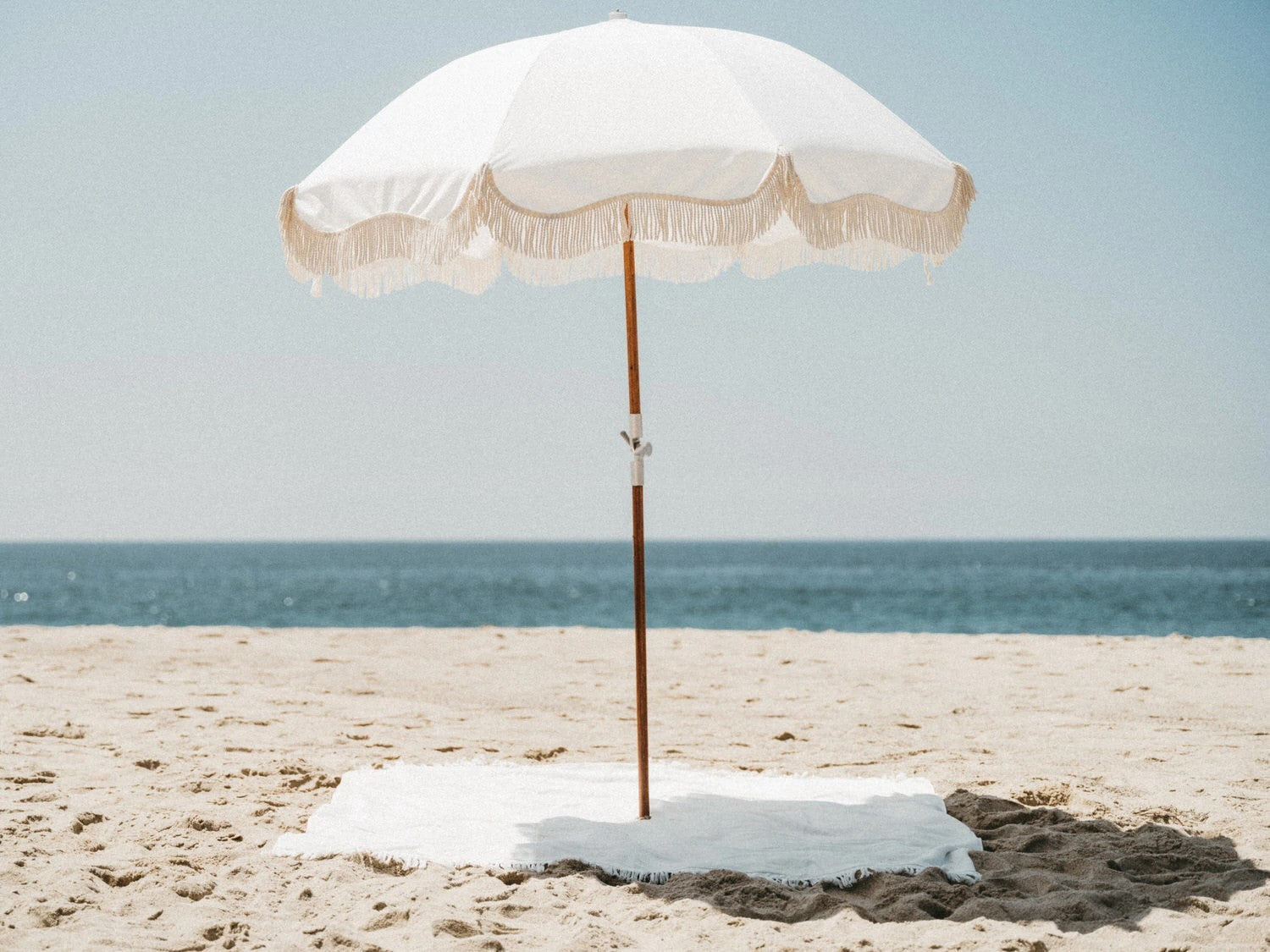 The Premium Beach Umbrella - Antique White