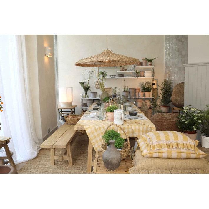 Banco Belgium Farm Expo en roble de Nomad Home - vista lateral