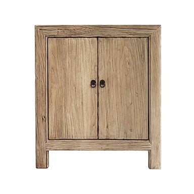 Cabinet vintage de madera de olmo reciclada con 2 puertas de Nomad Home
