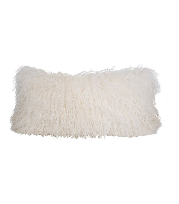 Cojín Vice Versa Cabra del Tibet Blanco en lino de Maison de Vacances | Nomad Interiors