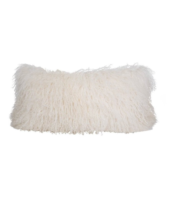 Cojín Vice Versa Cabra del Tibet Blanco en lino de Maison de Vacances | Nomad Interiors