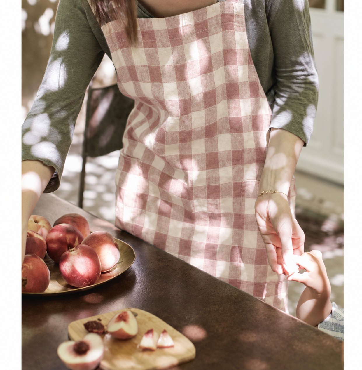 Delantal Japones Vintage ingham Apron - Bois de Rose