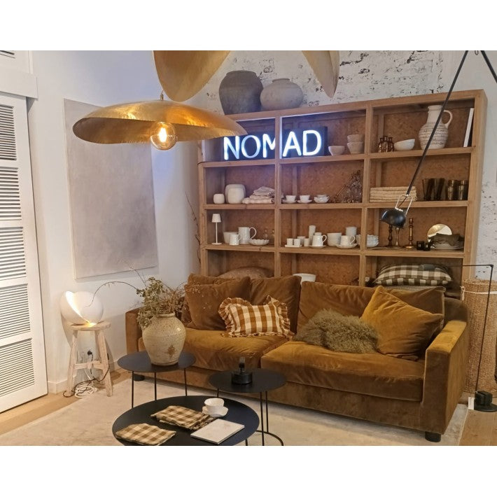 Estantería  Vintage de Olmo y Bambú en cerámica y madera de Nomad Home - detalle