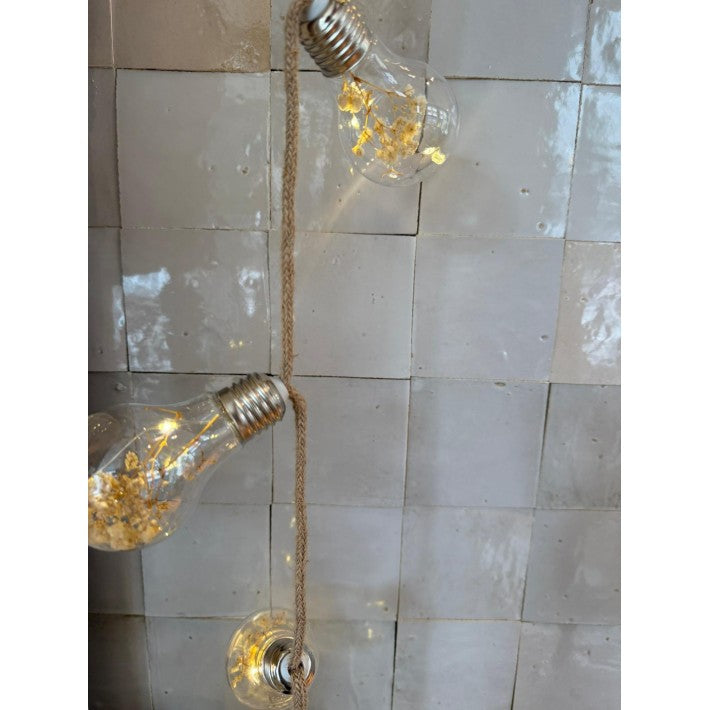 Guirnalda decorativa LED Lucioles en yute de Nomad Home - detalle
