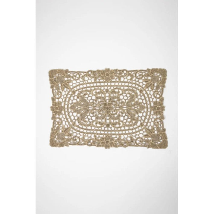Mantel Luna – Algodón bordado color topo de Nomad Home
