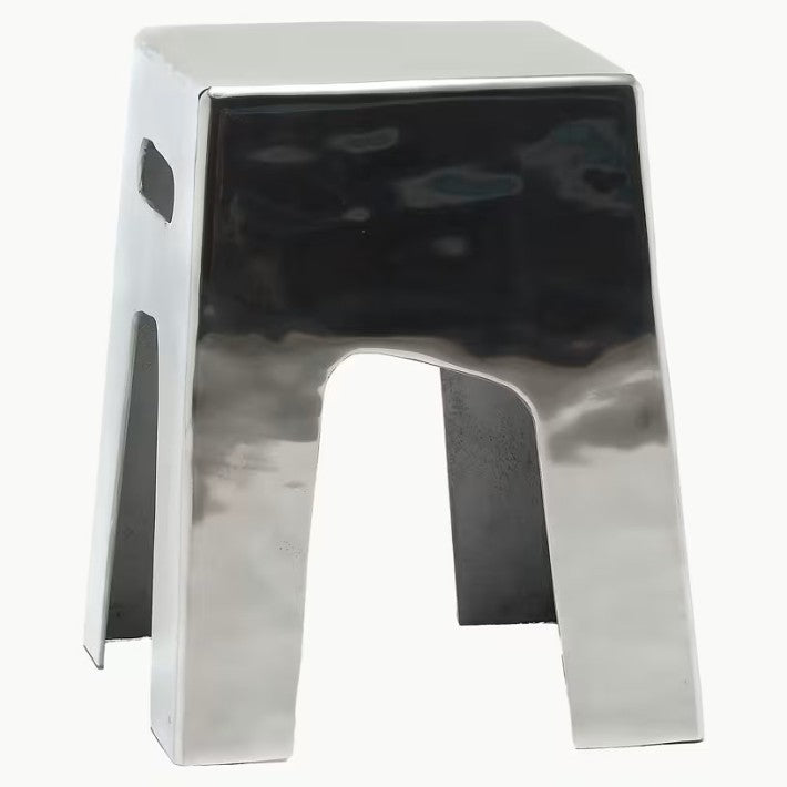 Mesa de centro aluminio alta de Nomad Home - vista lateral
