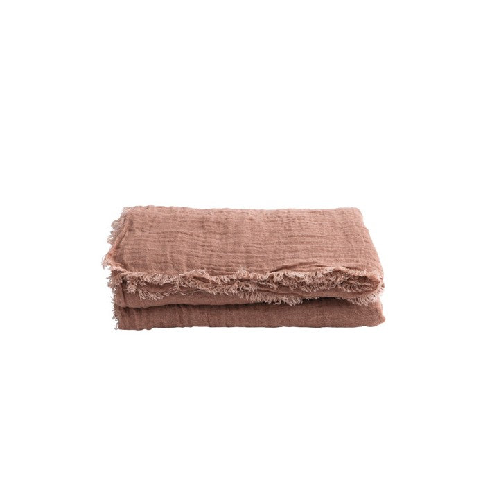 Plaid Vice Versa Gasa Lino Bois de Rose de Maison de Vacances | Nomad Interiors