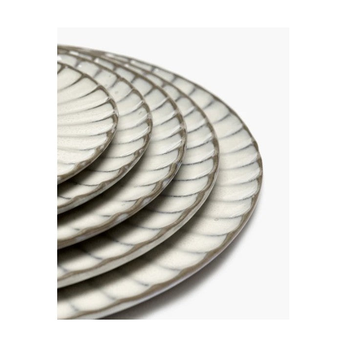 Plato Dinner L White Inku de Serax - vista lateral | Nomad Interiors