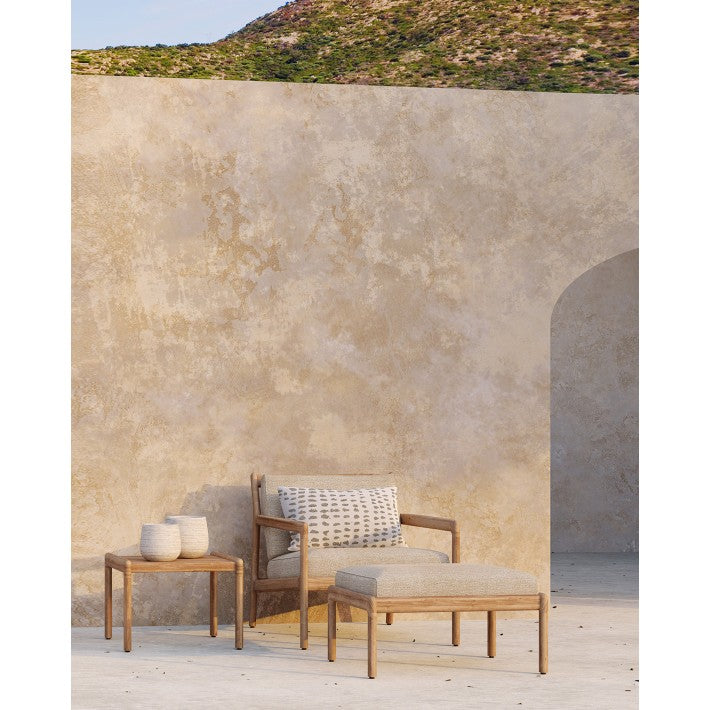 Reposapiés Jack de exterior en teca - natural de Ethnicraft - detalle | Nomad Interiors