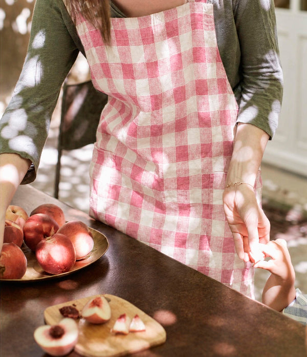 Delantal Japones Vintage ingham Apron - Rose Zizi