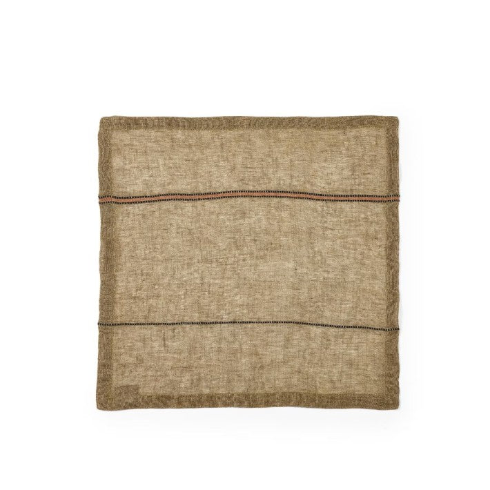 Servilleta de lino Marie – Bronze Stripe de LIBECO - ambiente | Nomad Interiors
