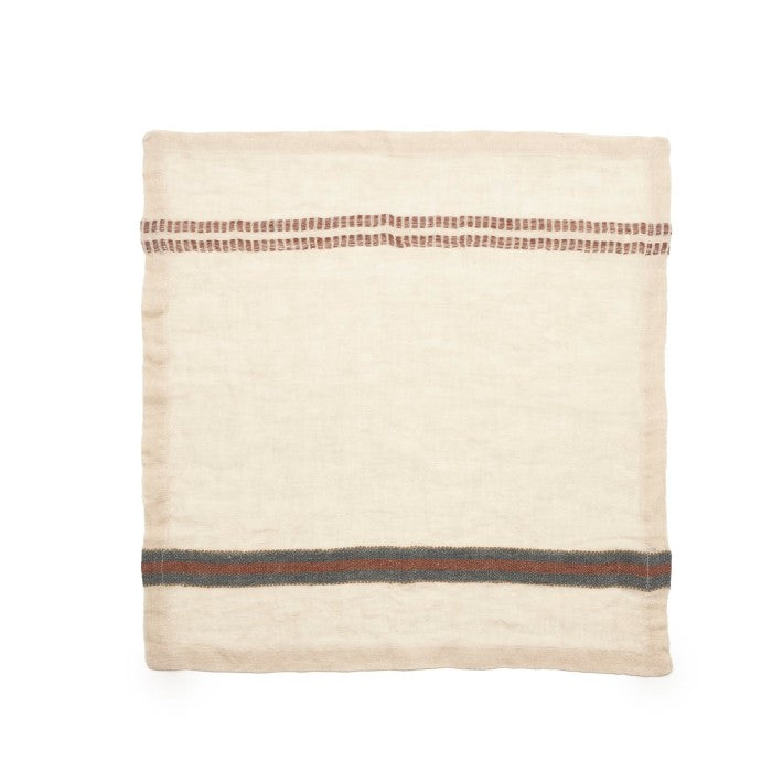 Servilleta de lino Perry – Railroad Stripe de LIBECO | Nomad Interiors