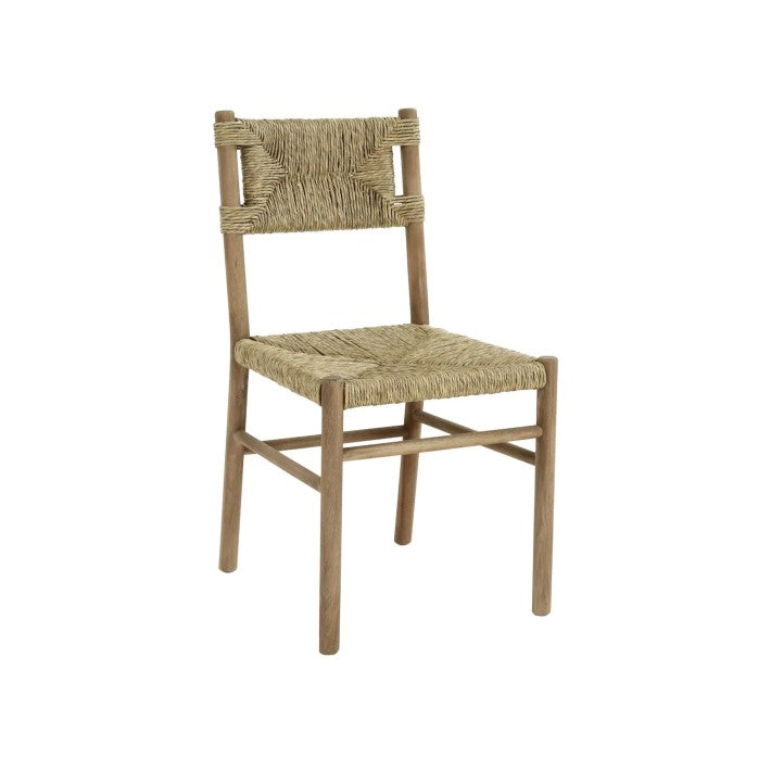 Silla de roble con respaldo de ratán de Nomad Home - vista lateral