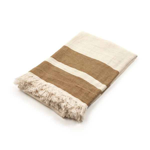 The Belgian Towel – Dakota Stripe en lino de LIBECO | Nomad Interiors