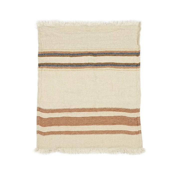 The Belgian Towel – Harlan Stripe en lino de LIBECO - ambiente | Nomad Interiors