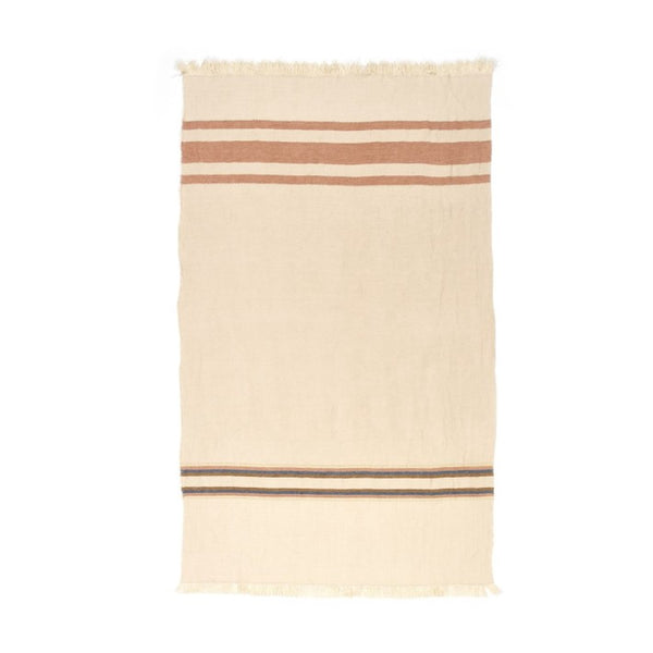 The Belgian Towel – Harlan Stripe en lino de LIBECO | Nomad Interiors