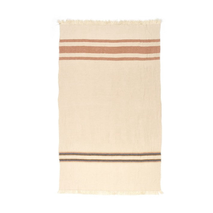 The Belgian Towel – Harlan Stripe en lino de LIBECO | Nomad Interiors