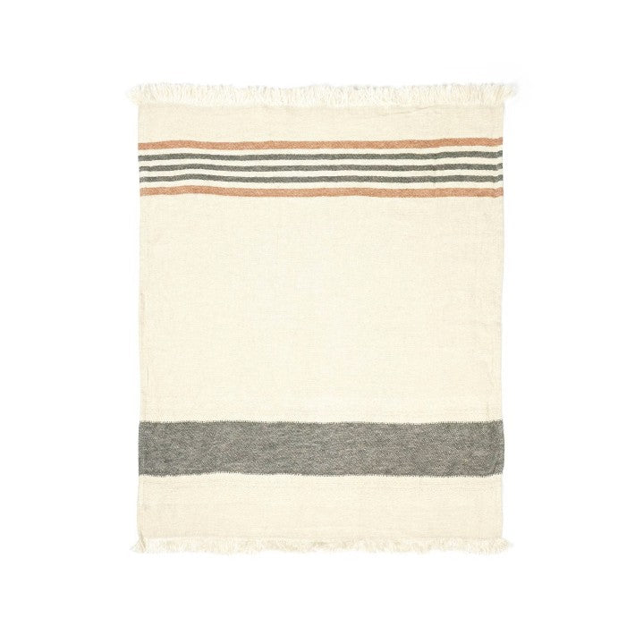 The Belgian Towel – Laguna Verde en lino de LIBECO - vista lateral | Nomad Interiors