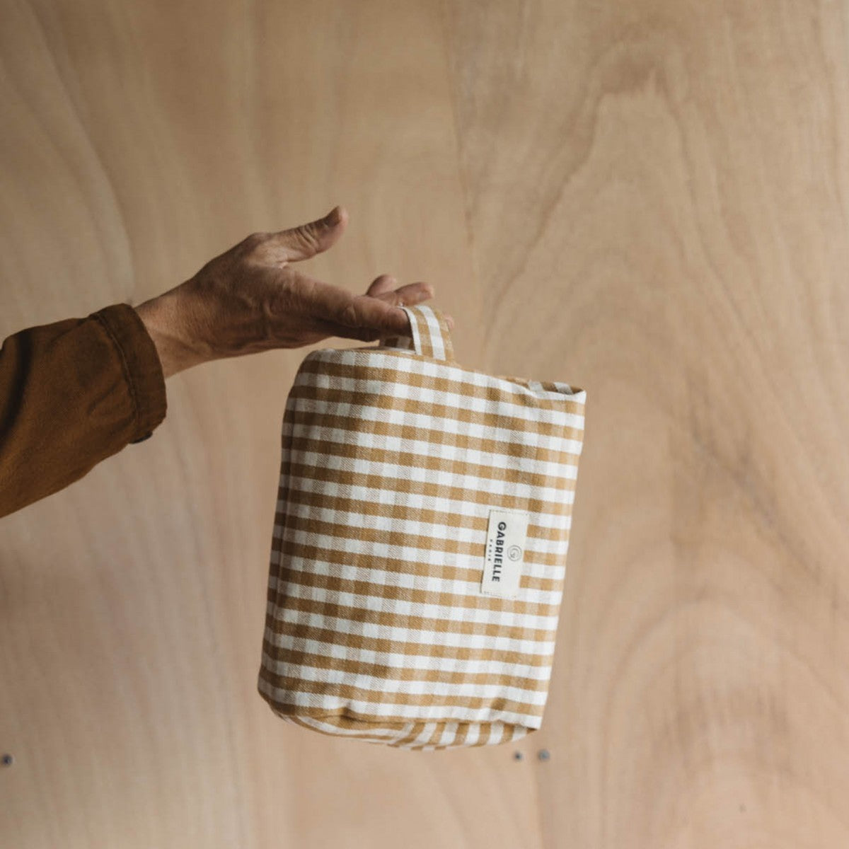 Toilet Bag Algodón Vichy Camel