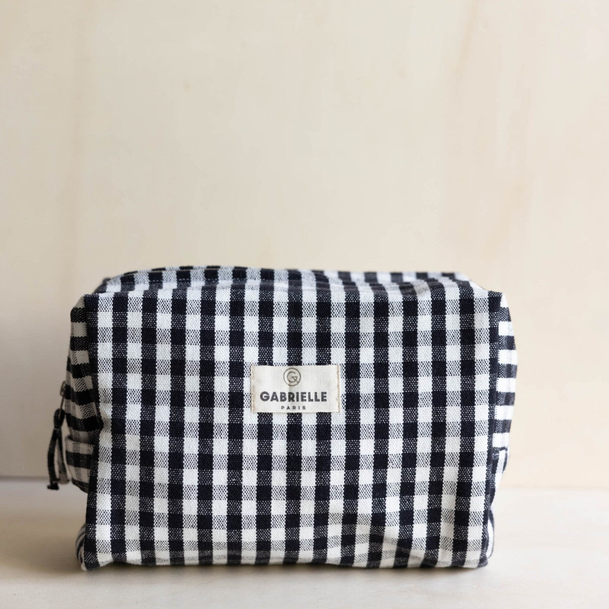 Toilet Bag Algodón Vichy Negro