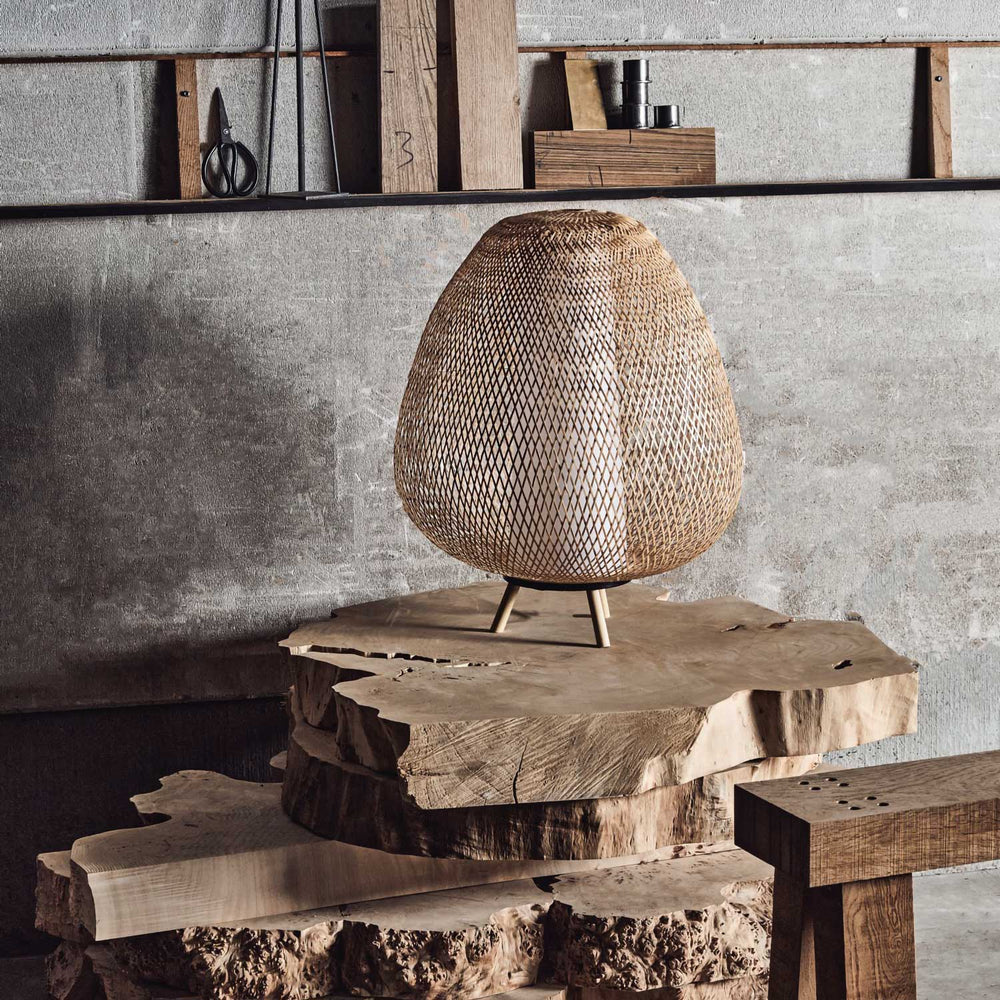 Lámpara Twiggy Egg Natural en bambú de Ay illuminate - textura | Nomad Interiors