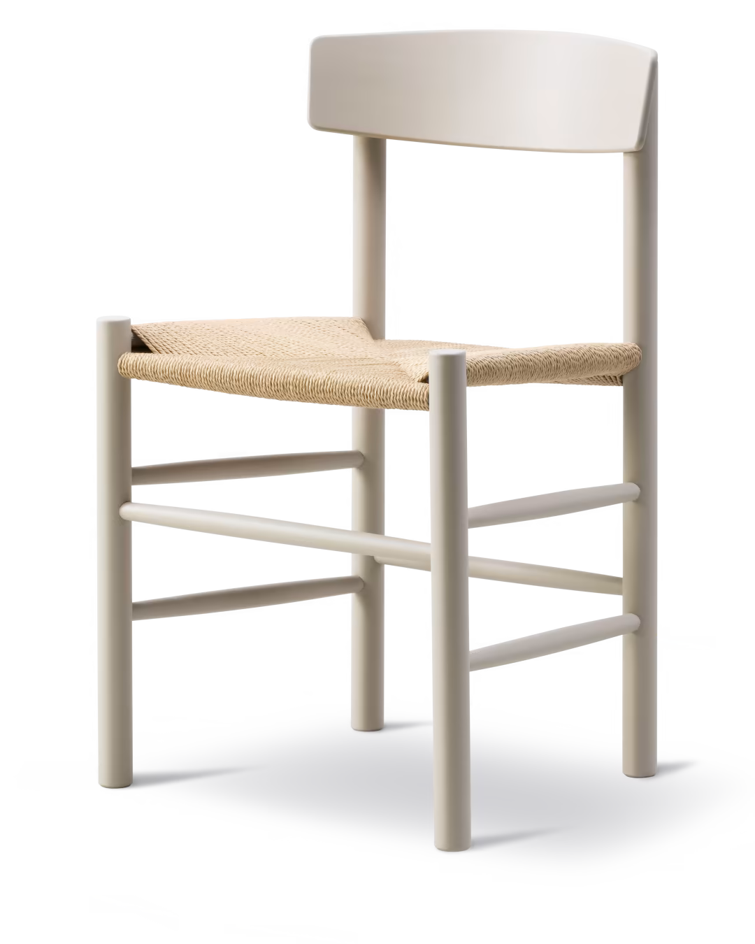 Silla J39 Beech en haya y cuerda natural de Fredericia - vista lateral | Nomad Interiors
