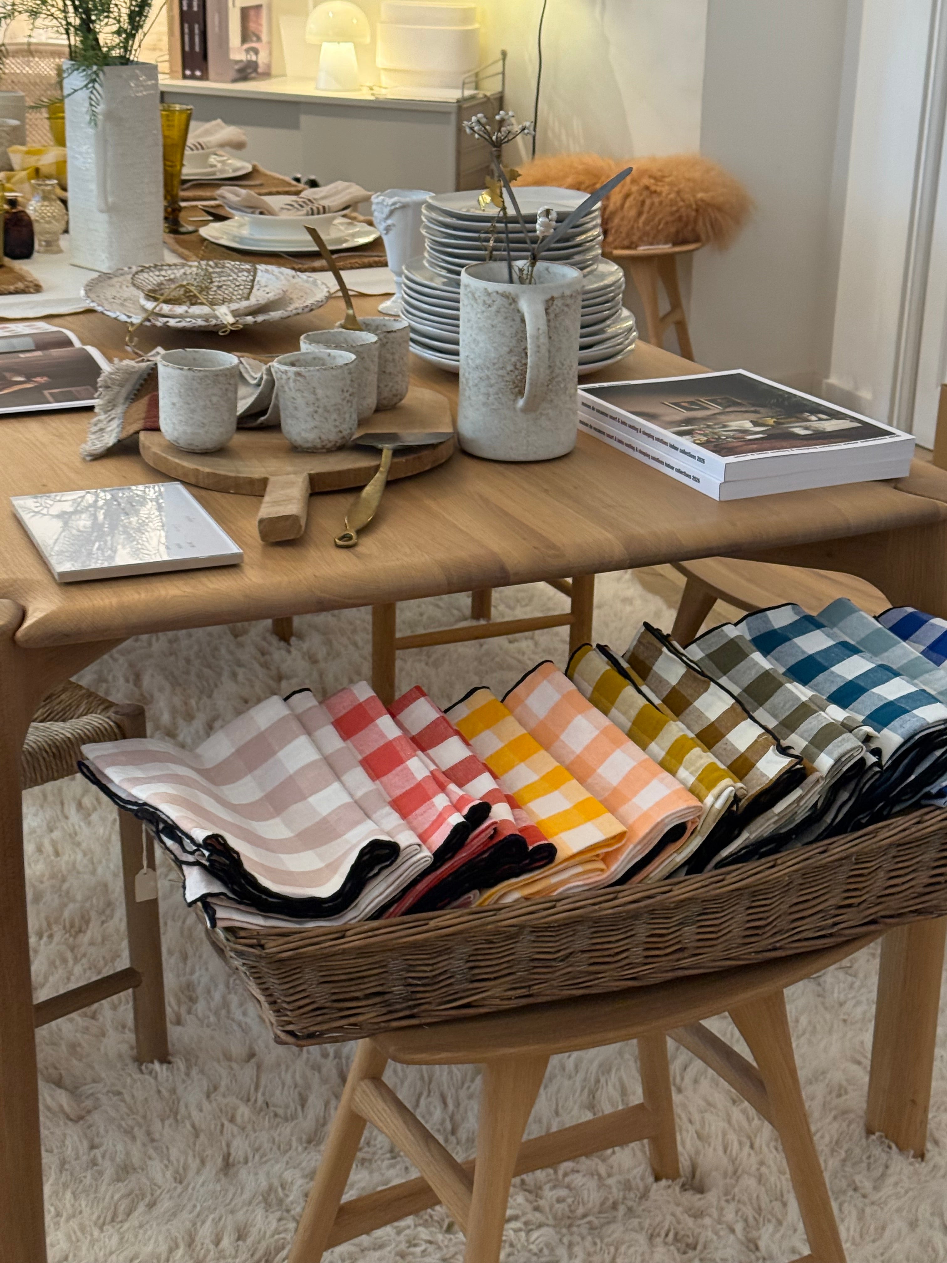 Paño de cocina Bourdon Mimi Vichy Epices de Maison de Vacances - detalle | Nomad Interiors