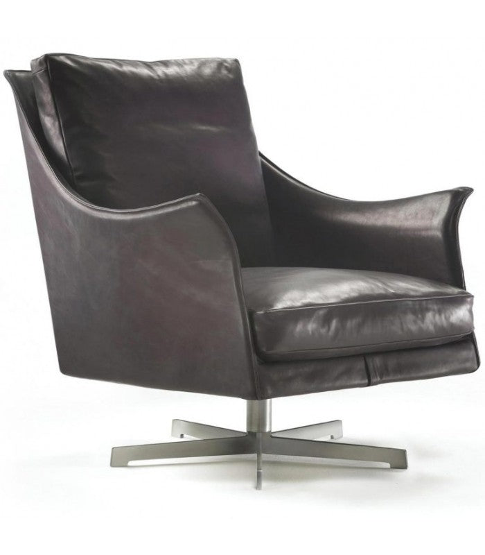 BUTACA BOSS en piel de Flexform - vista lateral | Nomad Interiors