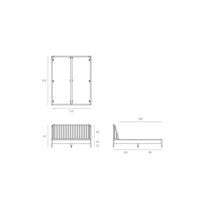 Cama Spindle Teca de Ethnicraft - vista 10 | Nomad Interiors